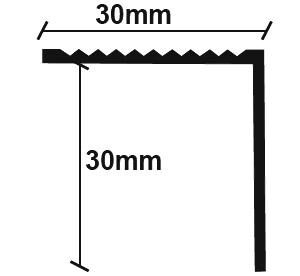 ΠΡΟΦΙΛ LAMINATE ΓΩΝΙΑ ΧΡΥΣΟ 30Χ30Χ2750mm NewPlan