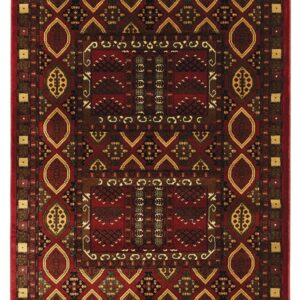 ΧΑΛΙ PERSIA 2273 BURGUNDY ΜΕ ΚΡΟΣΣΙ - SET067(2x140,1x200) NewPlan